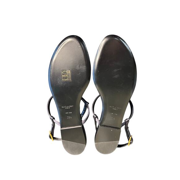 Saint Laurent NIB Cassandra Flat Sandals in Patriot Navy Size 39.5 - Picture 9 of 13